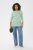 Kaffe Curve Lia Boatneck 3/4 T-Shirt Chalk/Bright Green - Μπλουζάκια και τοπ - 