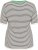 Kaffe Curve Lizzy Knit T-Shirt Chalk/Black Fine Stripe - Μπλουζάκια - 