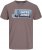 Jack & Jones Logan T-Shirt Brown - Μακό μπλουζάκια - Aνδρικά μπλουζεσ μεγάλα μεγέθη