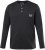 JP1880 T-Shirt Henley Long Sleeve Black TALL - ΑΝΔΡΙΚΑ ΡΟΥΧΑ MT-6XLT - Μεγέθη TALL