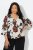 Ulla Popken Rose Print Faux Wrap Top Off-White - Μπλουζάκια - 