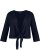 Ulla Popken Versatile Surplice Wrap Tie Hem Bolero Top Navy - Μπλουζάκια - 