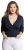 Ulla Popken Versatile Surplice Wrap Tie Hem Bolero Top Navy - Μπλουζάκια - 