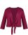 Ulla Popken Versatile Surplice Wrap Tie Hem Bolero Top Magnolia Red - Μπλουζάκια - 