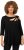 Ulla Popken Asymmetric Petal Cutouts A-line Fit Stretch Knit Top Black - Μπλουζάκια - 
