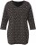 Ulla Popken 3/4 Sleeve Geometric Graphic Tee Black - Μπλουζάκια - 