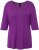 Ulla Popken Rhinestone Detail 3/4 Sleeve Tee Blackberry - Τυπωμένα T-shirts για γυναίκες - 