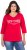 Ulla Popken City Name Graphic Tee Lychee - Τυπωμένα T-shirts για γυναίκες - 