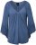 Ulla Popken Trumpet Sleeve Cold Dyed Tee Dove Blue - Τυπωμένα T-shirts για γυναίκες - 