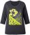 Ulla Popken Graphic Patch Print 3/4 Sleeve T-Shirt Black - Μπλουζάκια - 