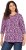 Ulla Popken Floral 3/4 Sleeve V-Neck A-Line Tee Amethyst - Μπλουζάκια - 