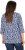 Ulla Popken Floral 3/4 Sleeve V-Neck A-Line Tee Blue - Μπλουζάκια - 