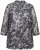 Ulla Popken Mesh Butterfly Wing Layered Tee Black - Μπλουζάκια - 