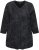 Ulla Popken Animal Print 3/4 Sleeve V-Neck Tee Black - Μπλουζάκια - 