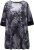Ulla Popken Velvet Peacock Feather 3/4 Sleeve Tunic Blouse Black - Μπλουζάκια - 