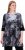 Ulla Popken Velvet Peacock Feather 3/4 Sleeve Tunic Blouse Black - Μπλουζάκια - 