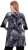 Ulla Popken Velvet Peacock Feather 3/4 Sleeve Tunic Blouse Black - Μπλουζάκια - 