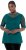 Ulla Popken Sequined Mesh Sleeve Blouse Dark Green - Μπλουζάκια - 