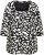 Ulla Popken Scribble Print Square Neck 3/4 Sleeve Tee Black - Τυπωμένα T-shirts για γυναίκες - 