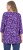 Ulla Popken Scribble Print Square Neck 3/4 Sleeve Tee Violet - Τυπωμένα T-shirts για γυναίκες - 