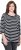 Ulla Popken Striped 3/4 Sleeve A-Line Tee Black - Μπλουζάκια - 