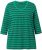 Ulla Popken Striped 3/4 Sleeve A-Line Tee Moss Green - Μπλουζάκια - 