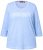 Ulla Popken UNIQUE Embroidered 3/4 Sleeve Tee Light Blue - Μπλουζάκια - 
