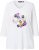 Ulla Popken Casual Mood Floral V-Neck Tee Off-White - Μπλουζάκια - 