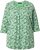 Ulla Popken Graphic Flower A-Line 3/4 Sleeve Tee Apple Green - Μπλουζάκια - 