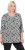 Ulla Popken Graphic Flower A-Line 3/4 Sleeve Tee Soft Light Blue - Μπλουζάκια - 