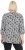 Ulla Popken Graphic Flower A-Line 3/4 Sleeve Tee Soft Light Blue - Μπλουζάκια - 