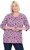 Ulla Popken Graphic Flower A-Line 3/4 Sleeve Tee Pink - Μπλουζάκια - 