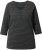 Ulla Popken Glitter Stripe 3/4 Sleeve Tee Anthracite - Τυπωμένα T-shirts για γυναίκες - 