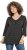 Ulla Popken Glitter Stripe 3/4 Sleeve Tee Anthracite - Τυπωμένα T-shirts για γυναίκες - 