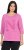 Ulla Popken Textured Lettering 3/4 Sleeve Tee Pink - Τυπωμένα T-shirts για γυναίκες - 