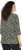 Ulla Popken Pleated Floral Print 3/4 Sleeve Tee Pond Green - Τυπωμένα T-shirts για γυναίκες - 