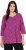 Ulla Popken Pleated Floral Print 3/4 Sleeve Tee Raspberry - Τυπωμένα T-shirts για γυναίκες - 