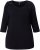 Ulla Popken Flower Epaulet 3/4 Sleeve Top Black - Τυπωμένα T-shirts για γυναίκες - 