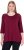 Ulla Popken Flower Epaulet 3/4 Sleeve Top Dark Cherry Red - Τυπωμένα T-shirts για γυναίκες - 