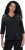 Ulla Popken Feather Beadwork 3/4 Sleeve Top Black - Τυπωμένα T-shirts για γυναίκες - 