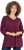 Ulla Popken Flower Print 3/4 Sleeve Tee Dark Ruby - Μπλουζάκια - 