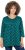 Ulla Popken Flower Print 3/4 Sleeve Tee Teal Green - Μπλουζάκια - 