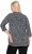 Ulla Popken Snowflake Print 3/4 Sleeve Tee Black - Μπλουζάκια - 