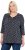 Ulla Popken Gingerbread Print 3/4 Sleeve Tee Navy - Μπλουζάκια - 