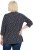 Ulla Popken Gingerbread Print 3/4 Sleeve Tee Navy - Μπλουζάκια - 