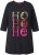 Ulla Popken Ho Ho Ho 3/4 Sleeve Graphic Tunic Tee Black - Μπλουζάκια - 