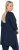 Ulla Popken Ho Ho Ho 3/4 Sleeve Graphic Tunic Tee Navy - Μπλουζάκια - 