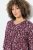 Ulla Popken Ribbon Print 3/4 Sleeve Asymmetric Tee Plum - Τυπωμένα T-shirts για γυναίκες - Γυναικεία T-shirts με Στάμπες