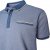 Kam Jeans 5525 Raised Dobby Fabric Polo with Tipping Indigo - Πόλο μπλουζάκια - Aνδρικά μπλουζακια πολο μεγάλα μεγέθη