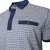 Kam Jeans 5528 AOP Print with Jacquard Collar/Cuffs Polo Navy - Πόλο μπλουζάκια - Aνδρικά μπλουζακια πολο μεγάλα μεγέθη